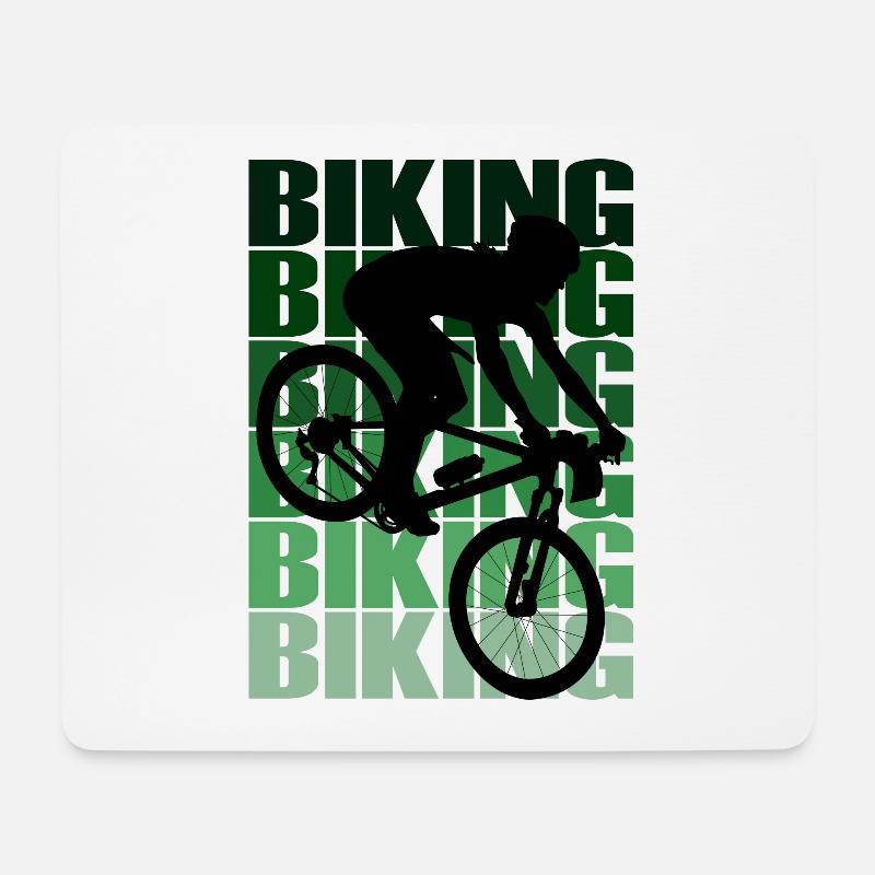 Biking Velo fahren - Mousepad (Querformat) - Weiß