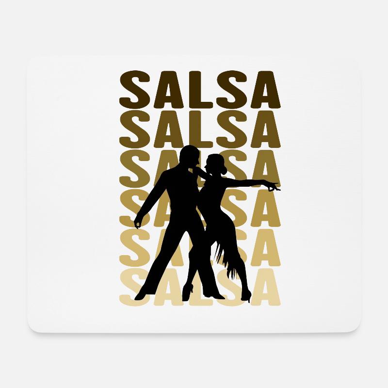 La danse salsa - Tapis de souris (format paysage) - blanc