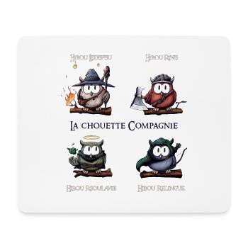 La Chouette Compagnie - Tapis de souris (format paysage) - blanc - Devant