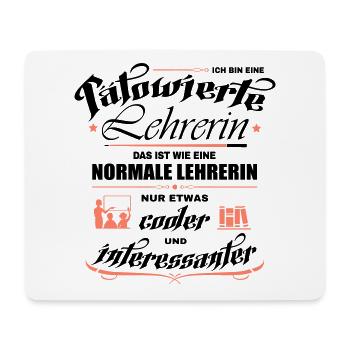 Tätowierte Lehrerin ist cooler! - Mousepad (Querformat) - Weiß - Vorne