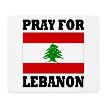 Pray for lebanon - Mousepad (Querformat) - Weiß - Vorne