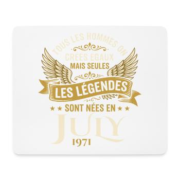 Légende Née En Juillet 1971 Anniversaire - Tapis de souris (format paysage) - blanc - Devant