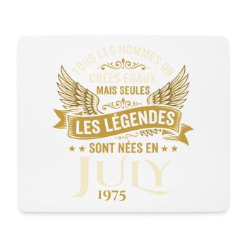 Légende Née En Juillet 1975 Anniversaire - Tapis de souris (format paysage) - blanc - Devant