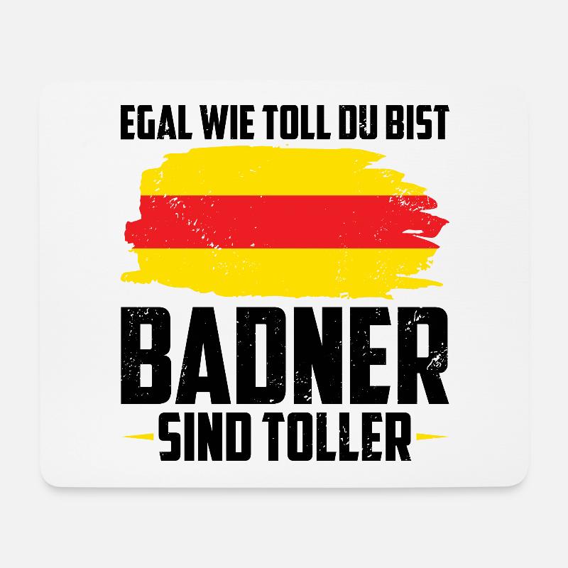 Baden - Mousepad (Querformat) - Weiß