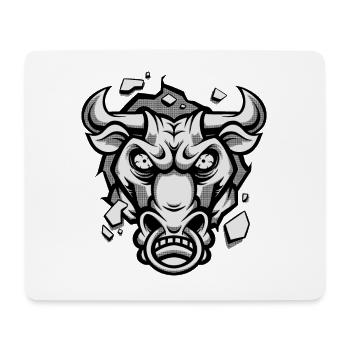 Bull Head Bull Strong Wild Power Animal - Mouse Pad (horizontal) - white - Front