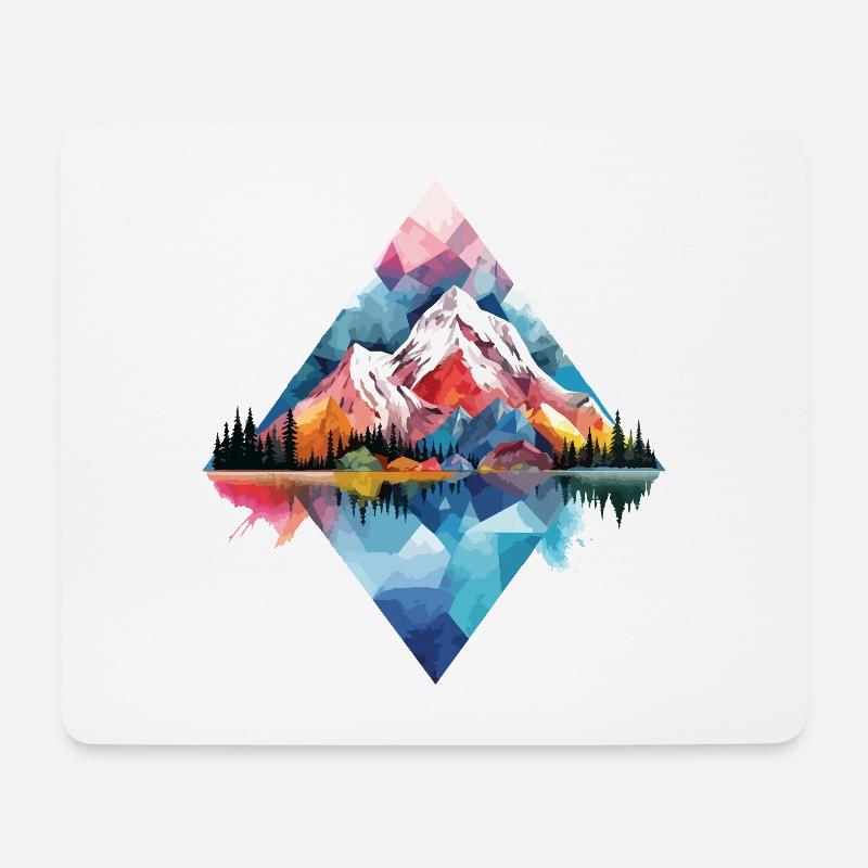 Berg Berge Bergsteigen Klettern Wandern Natur - Mousepad (Querformat) - Weiß
