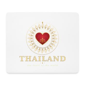Herz Thailands Mandala - Mousepad (Querformat) - Weiß - Vorne