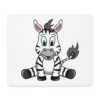Lustiges Niedliches Cooles Baby Zebra Afrika - Mousepad (Querformat) - Weiß - Vorne