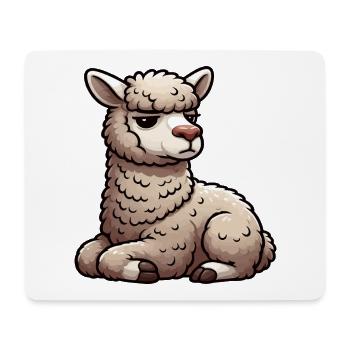 Alpaka lama Alpakabesitzer Alpakaliebhaber Lamas - Mousepad (Querformat) - Weiß - Vorne