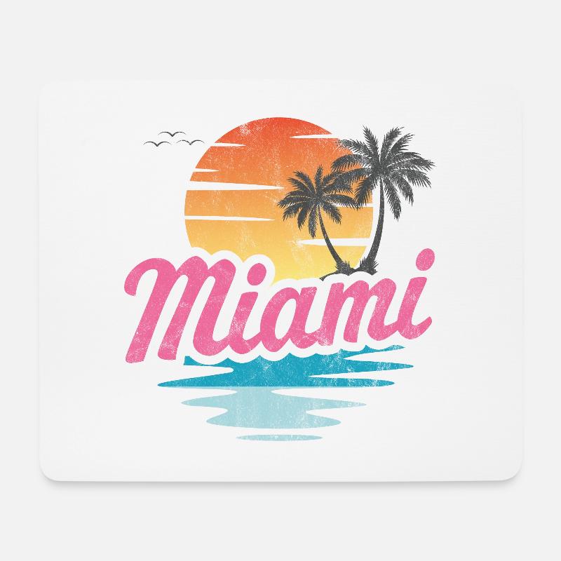 Miami - Tapis de souris (format paysage) - blanc