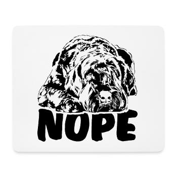 RIESENSCHNAUZER Nope Hundespruch Hunde Spruch - Mousepad (Querformat) - Weiß - Vorne