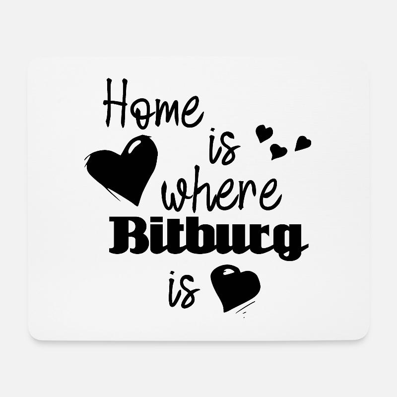 Zuhause in Bitburg - Home is where Bitburg is - Mousepad (Querformat) - Weiß