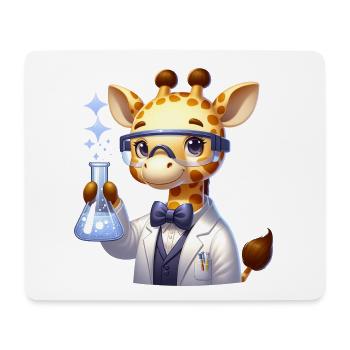 Scientifique girafe mignon - Tapis de souris (format paysage) - blanc - Devant