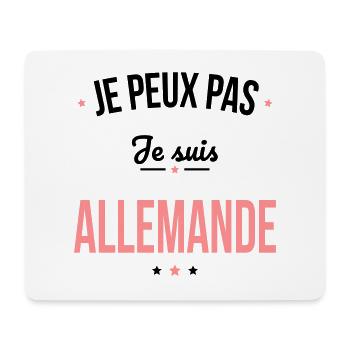 Je peux pas je suis Allemande - Tapis de souris (format paysage) - blanc - Devant