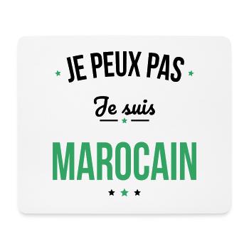 Je peux pas je suis Marocain - Tapis de souris (format paysage) - blanc - Devant