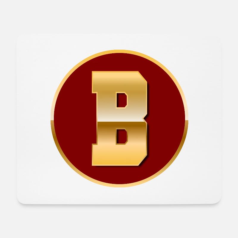 Letter B - Mouse Pad (horizontal) - white