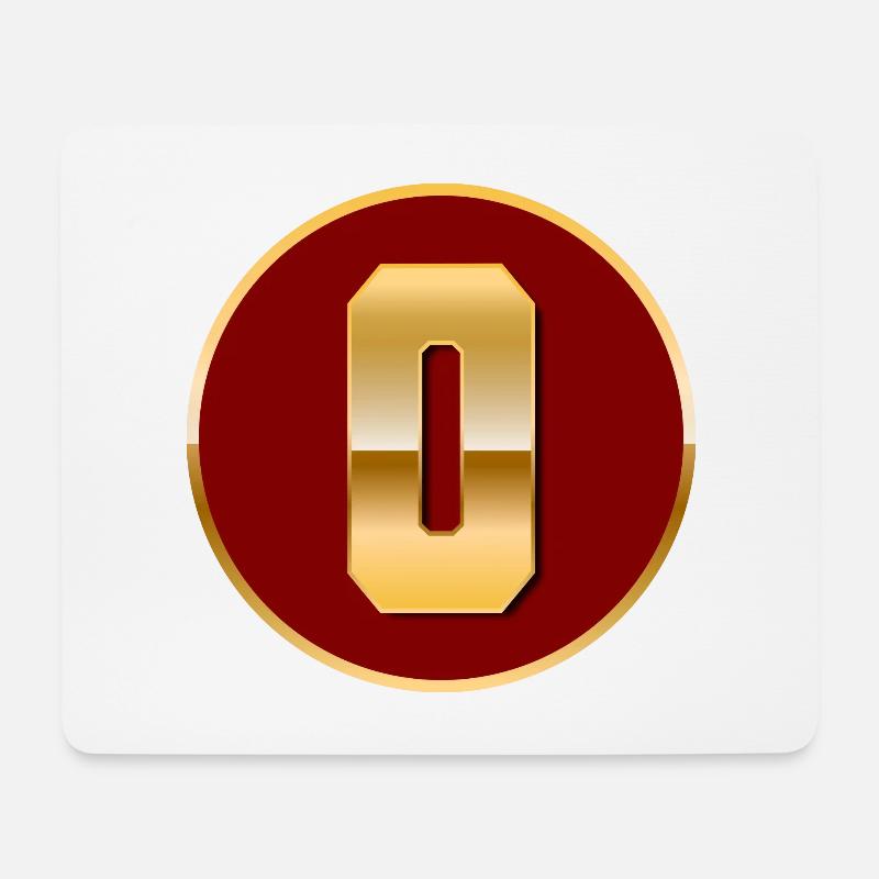 Letter O - Mouse Pad (horizontal) - white