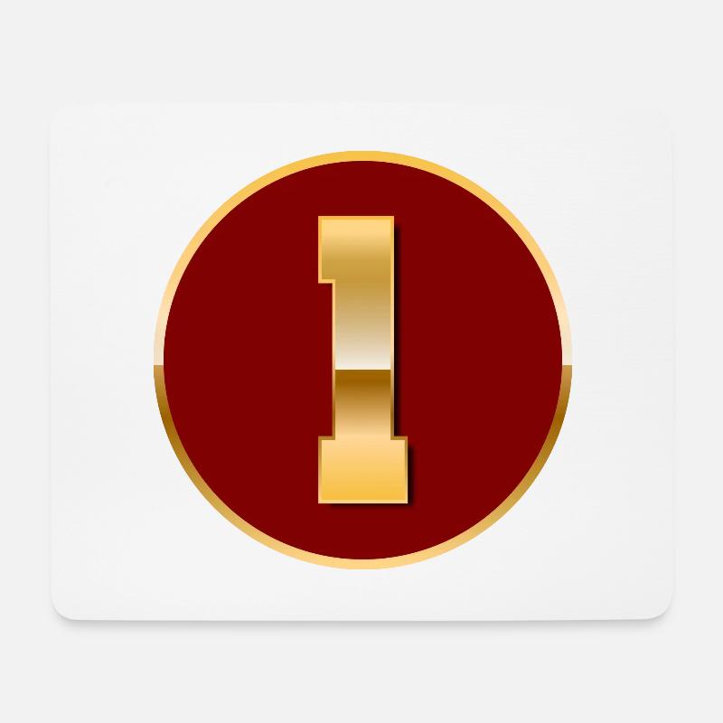 Gold number 1 - Mouse Pad (horizontal) - white