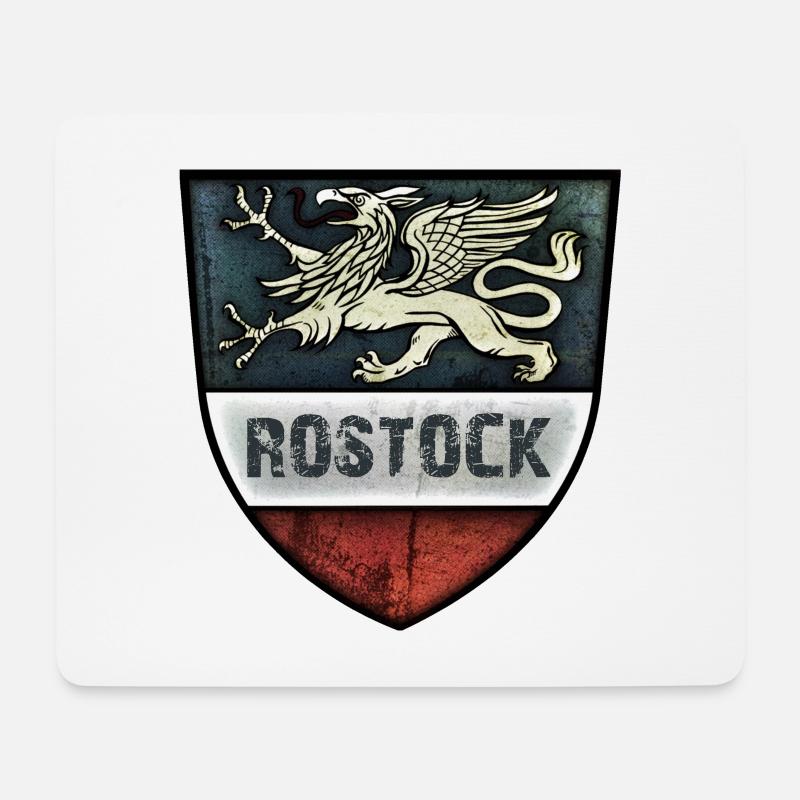 Rostock - Greif - Hansestadt Rostock - Mousepad (Querformat) - Weiß
