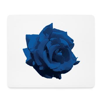Fleur - Rose bleu - Tapis de souris (format paysage) - blanc - Devant