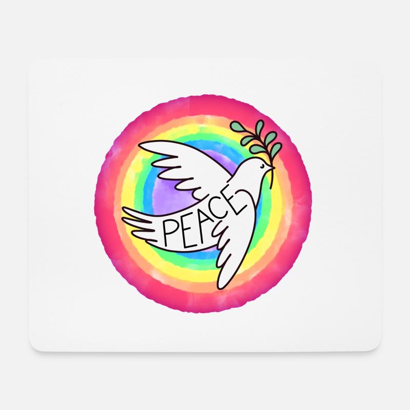 Peace Dove - Mousepad (Querformat) - Weiß