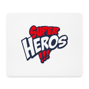 Super heros !!! - Tapis de souris (format paysage) - blanc - Devant