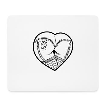 Heart KISS ME tattoo project - Mouse Pad (horizontal) - white - Front