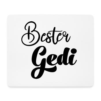 Bester Gedi sein Patenonkel fragen Taufe - Mousepad (Querformat) - Weiß - Vorne