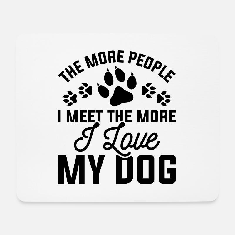 Ich liebe meinen Hund - Mousepad (Querformat) - Weiß