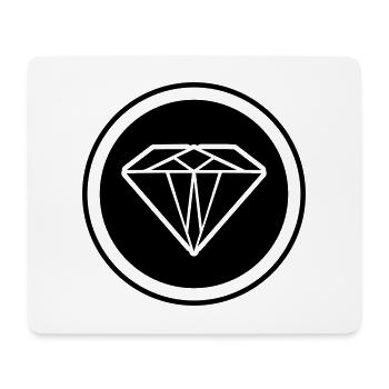 Diamant Symbol - Mousepad (Querformat) - Weiß - Vorne