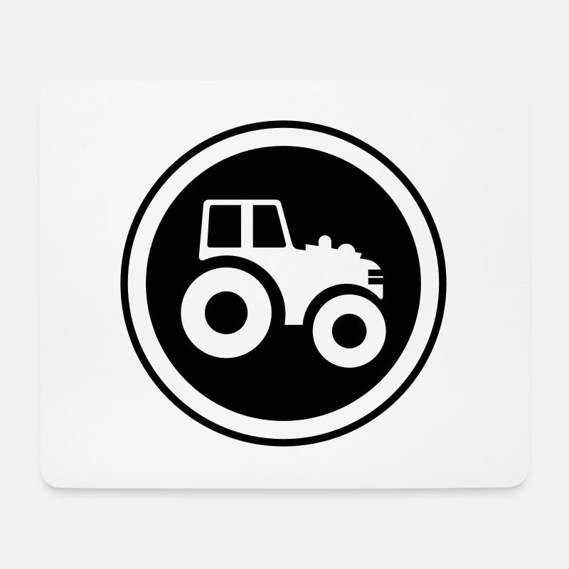 Traktor Symbol - Mousepad (Querformat) - Weiß