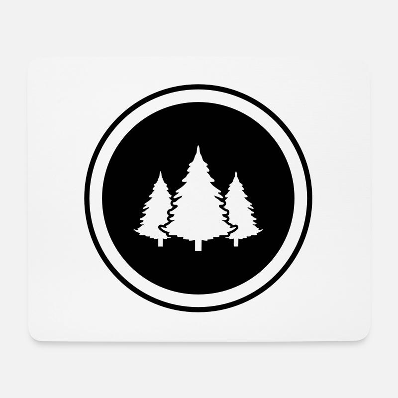 Baum Wald Tanne - Mousepad (Querformat) - Weiß
