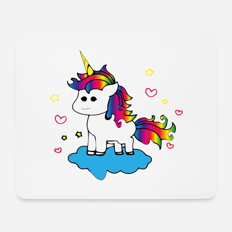 funky Einhorn - Mousepad (Querformat) - Weiß