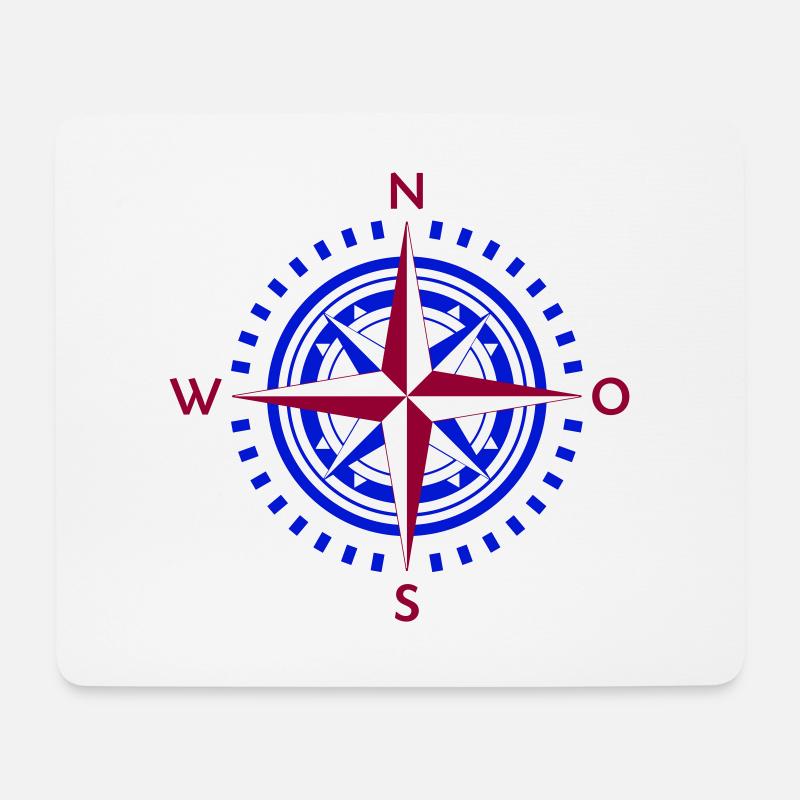 Nordstern - Mousepad (Querformat) - Weiß