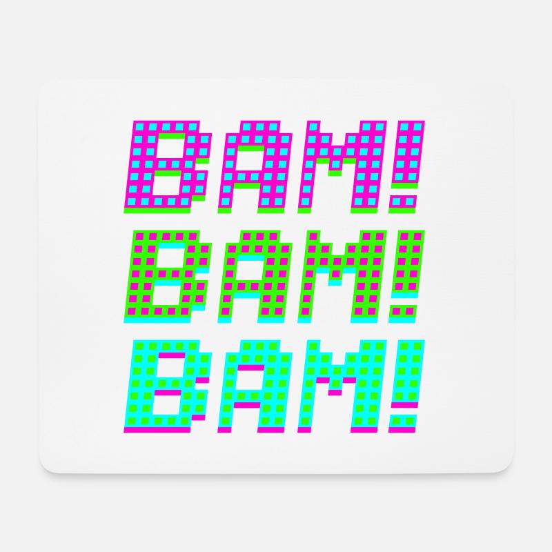bam bam bam - Mousepad (Querformat) - Weiß