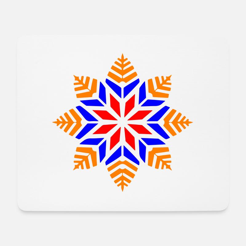 Schneeflocke Winter - Mousepad (Querformat) - Weiß