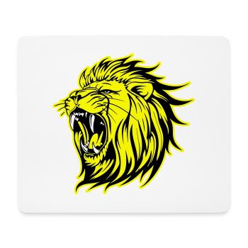 Löwe Wild Kopf Leo - Mousepad (Querformat) - Weiß - Vorne