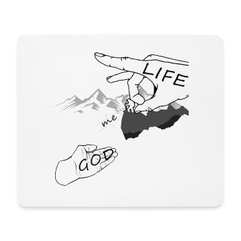 God Religion Faith Life Save Hand Gift - Mouse Pad (horizontal) - white - Front