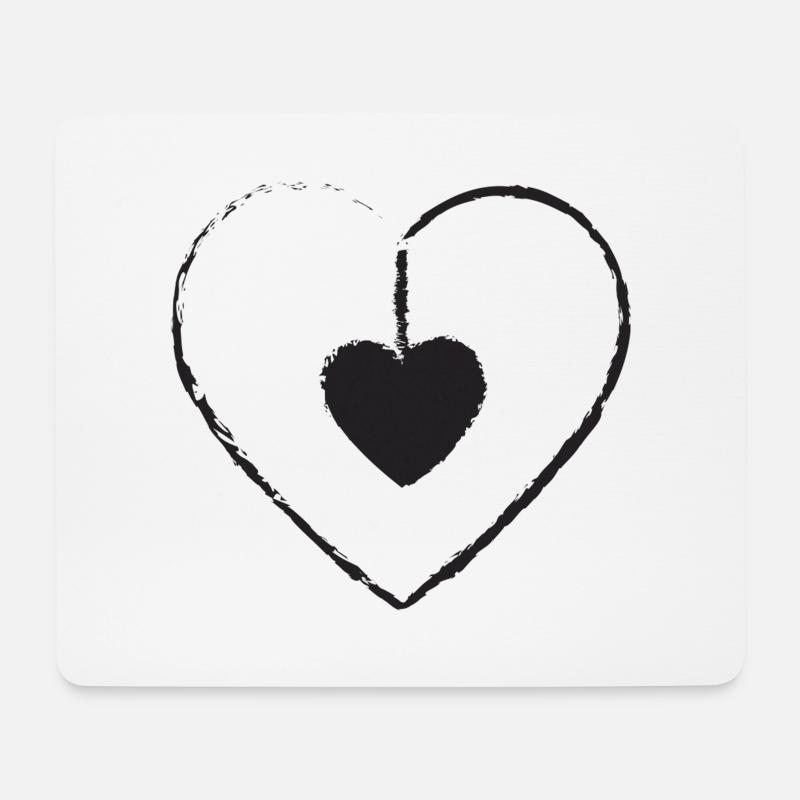 HEARTS 15 - Mousepad (Querformat) - Weiß
