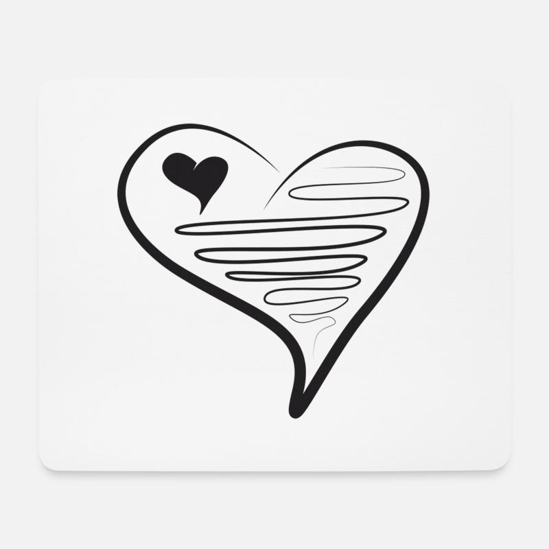 HEARTS 19 - Mousepad (Querformat) - Weiß