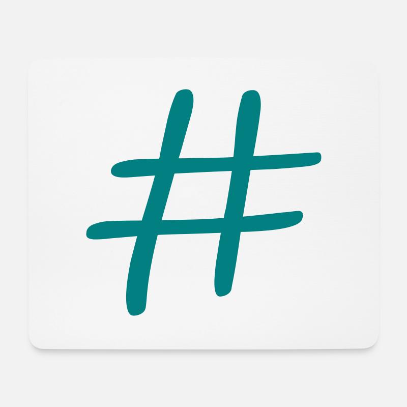 hashtag - Mouse Pad (horizontal) - white