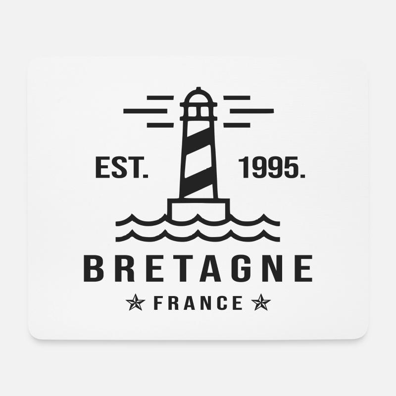 Bretagne bretonisches Geschenk cool bretagne bzh - Mousepad (Querformat) - Weiß