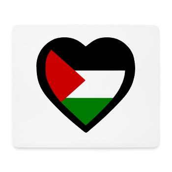 Free palestine herz - Mousepad (Querformat) - Weiß - Vorne