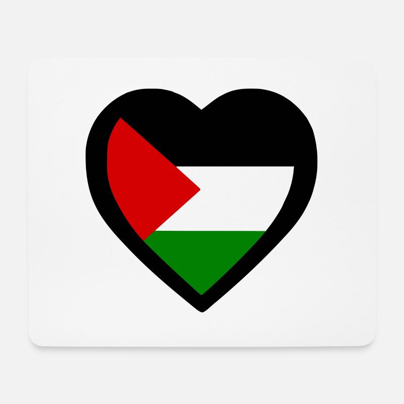 Free palestine herz - Mousepad (Querformat) - Weiß