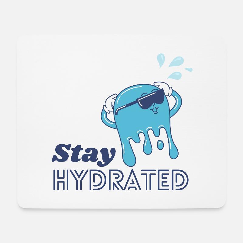 Stay Hydrated - Mousepad (Querformat) - Weiß