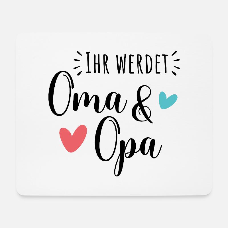 Ihr werdet Oma und Opa, Geschenk für Großeltern - Mousepad (Querformat) - Weiß