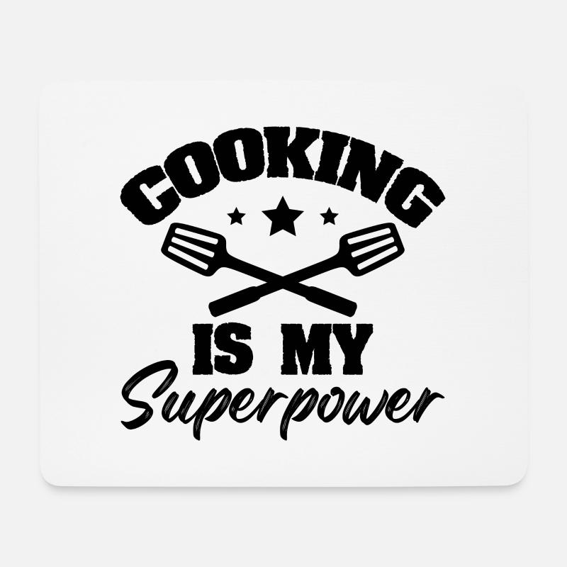 kochen superpower koch - Mousepad (Querformat) - Weiß