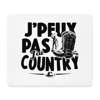 Je Peux Pas J'ai Country Cowboy Western Cadeau - Tapis de souris (format paysage) - blanc - Devant