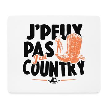 Je Peux Pas J'ai Country Cowboy Western Cadeau - Tapis de souris (format paysage) - blanc - Devant