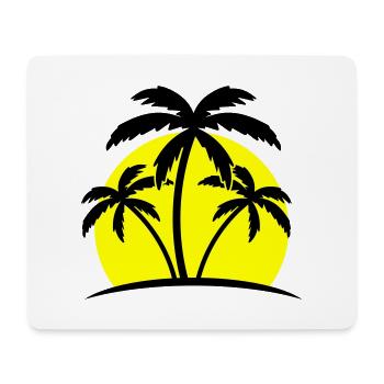 palmiers de plage - Tapis de souris (format paysage) - blanc - Devant